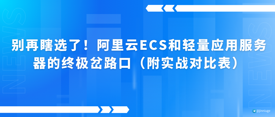 别再瞎选了！阿里云ECS和轻量应用服务器的终极岔路口（附实战对比表）