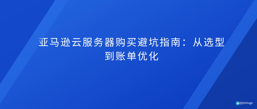 亚马逊云服务器购买避坑指南：从选型到账单优化
